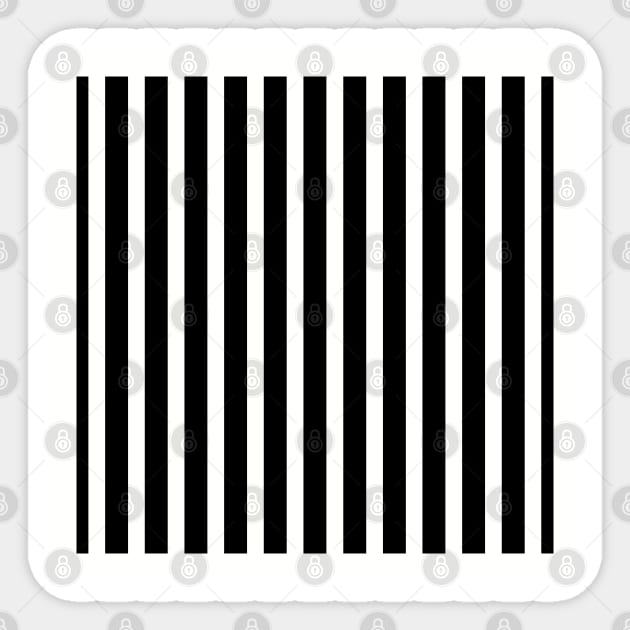 Black and White Stripes Sticker by ArtedPool